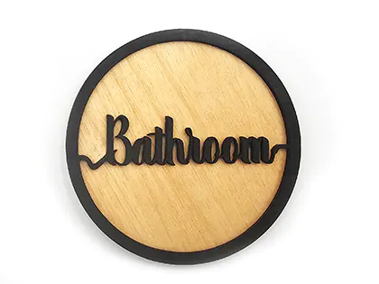 Bathroom Door Plaque