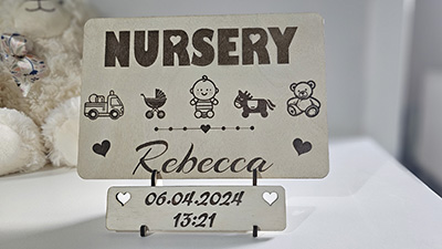 Nursey Plaque with Babys Name