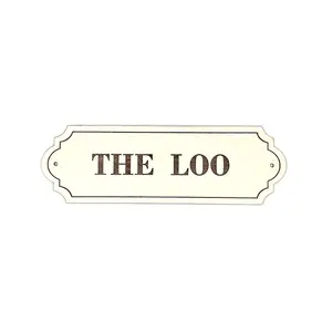 The Loo Door Decorative Sign | Toilet Plaque | Elegant Lavatory Design