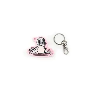 Baby Seal Keyring Novelty Bag Tag Charm