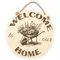 Gardening Theme Welcome to our Home Decorative Sign | Wheel Barrow And Flowers Plaque