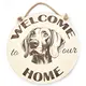 Welcome To Our Home Weimaraner Hanging Wall Door Porch Plaque / Sign