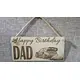 Happy Birthday Dad Sign Racing Rally Car Plaque Decorative Wooden Sign | Personalised