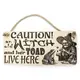 Caution An Old Witch And Her Toad Live Here Decorative Sign | Plaque