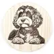 Cockapoo Round Wooden Coaster Gift Ideas for Pet Dog Owners