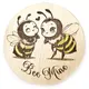 Bee Funny Themed Round Wooden Coaster Gift Ideas | Bee Mine Saying