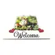 Rabbit Welcome Sign Modern Design With Colourful Picture