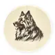 Alsatian / German Shepherd engraved wooden coaster finished in Beeswax