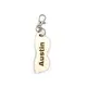 Novelty Surfing Themed Wooden Sunglasses Keyring with Split Ring and Clip