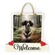 Cocker - Springer Spaniel Welcome Sign Modern Design With Colourful Picture