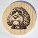 Cockapoo Wooden Coaster Finished in Beeswax